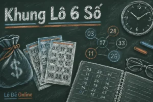 Khung lô 6 số là một dàn gồm sáu con số lô (hai chữ số cuối của các giải)